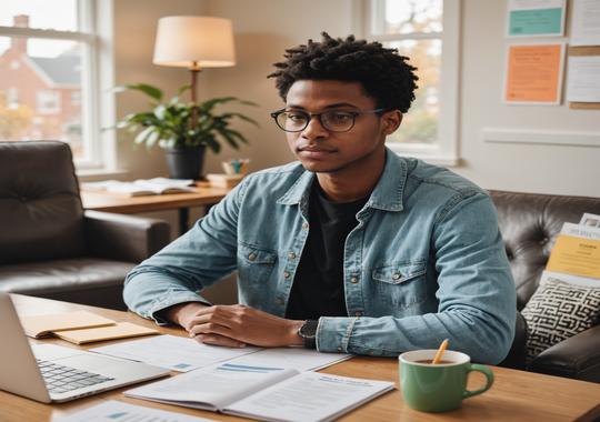 Student celebrating a scholarship award for international study